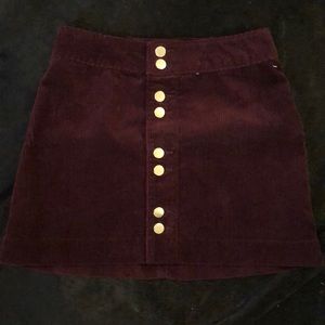 00 abercrombie corduroy button skirt